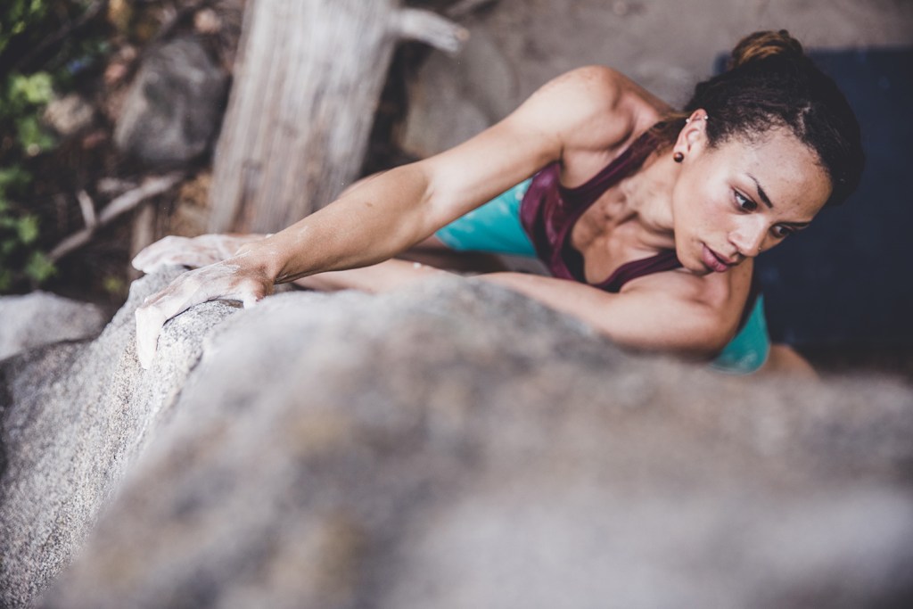 Melise Edwards on the rock