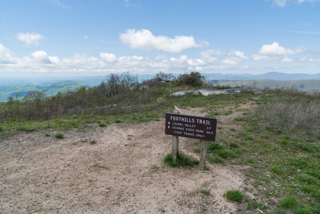 The view from the top of the Foothills Trail.