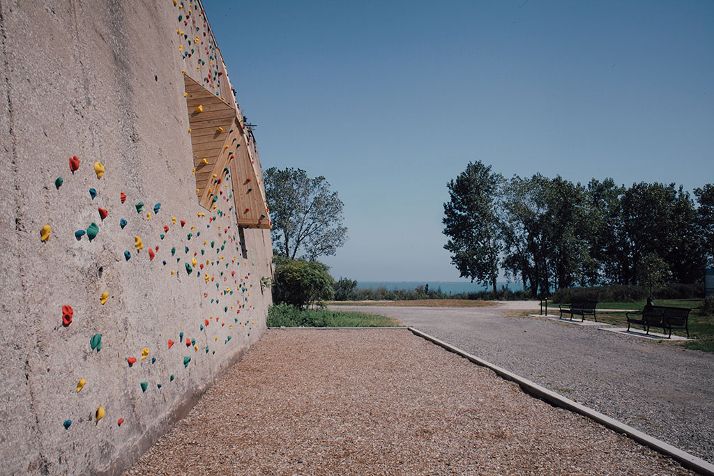 Steelworkers Park climbing wall