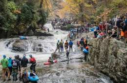 Spectators watch the Green Race