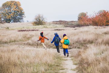 Kids running outdoors