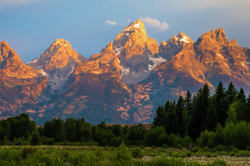 Teton alpenglow.