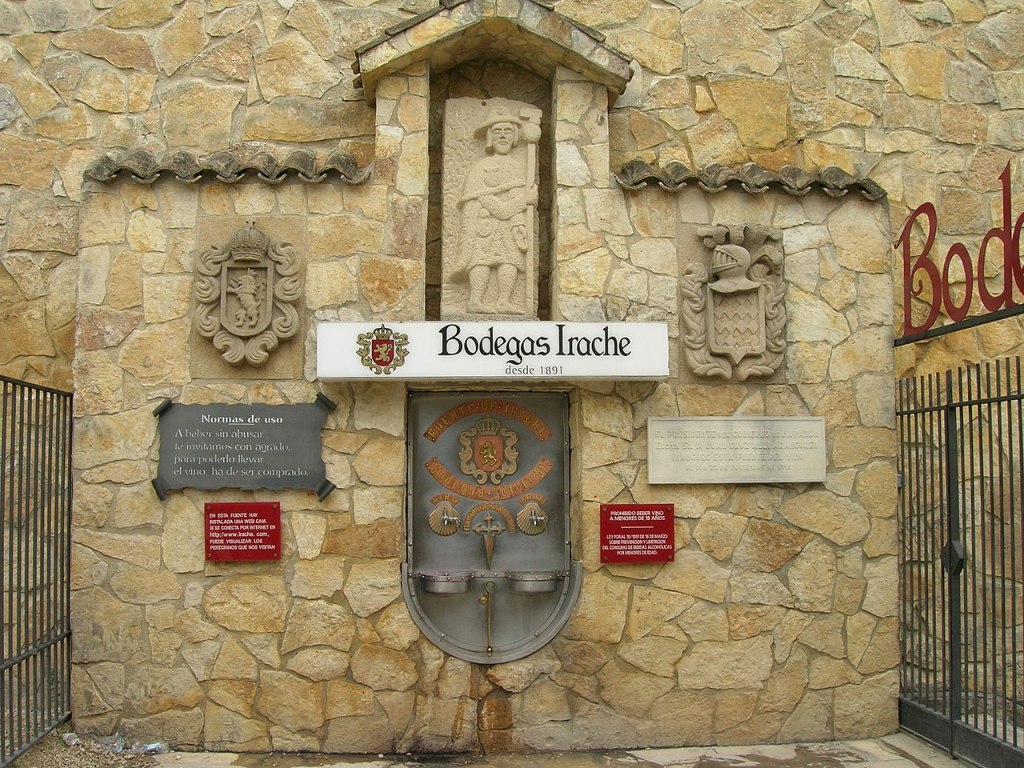 Free libations at Bodegas Irache.