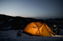 Camping on snow