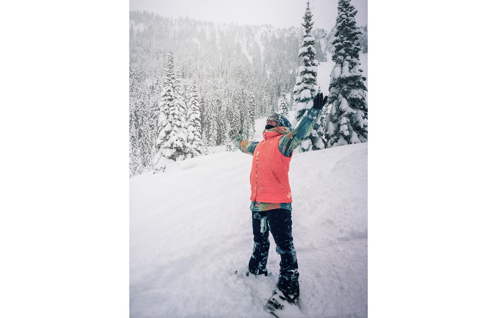 A snowboarder in Mount Rainier National Park. The Paradise area, a popular destination for snowsports enthusiasts, remains closed as the partial government shutdown enters its fourth week.