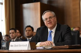 David Bernhardt at a Senate committee hearing