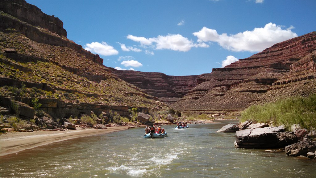 Boaters float down the San Juan River.