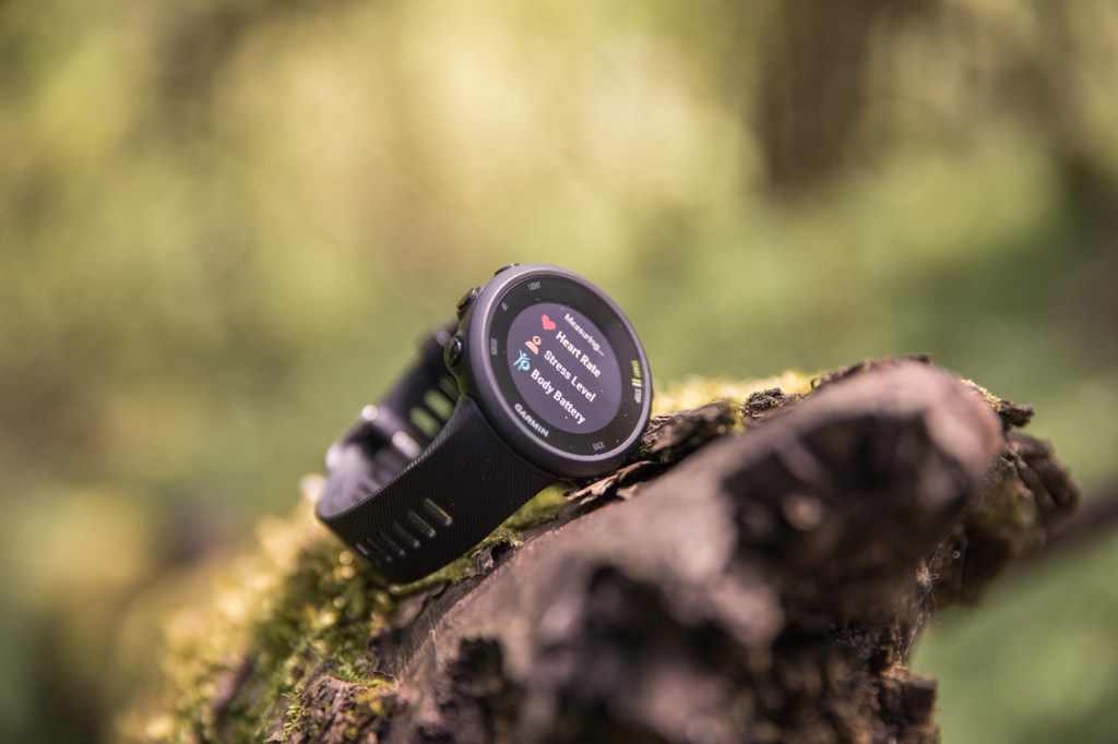 Detail shot of the Garmin Forerunner 245