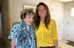 Edith Eger and Shelby Stanger (host) smiling at the camera.