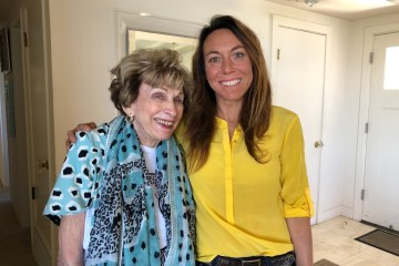 Edith Eger and Shelby Stanger (host) smiling at the camera.