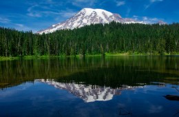 Mount Rainier above Reflection Lake.