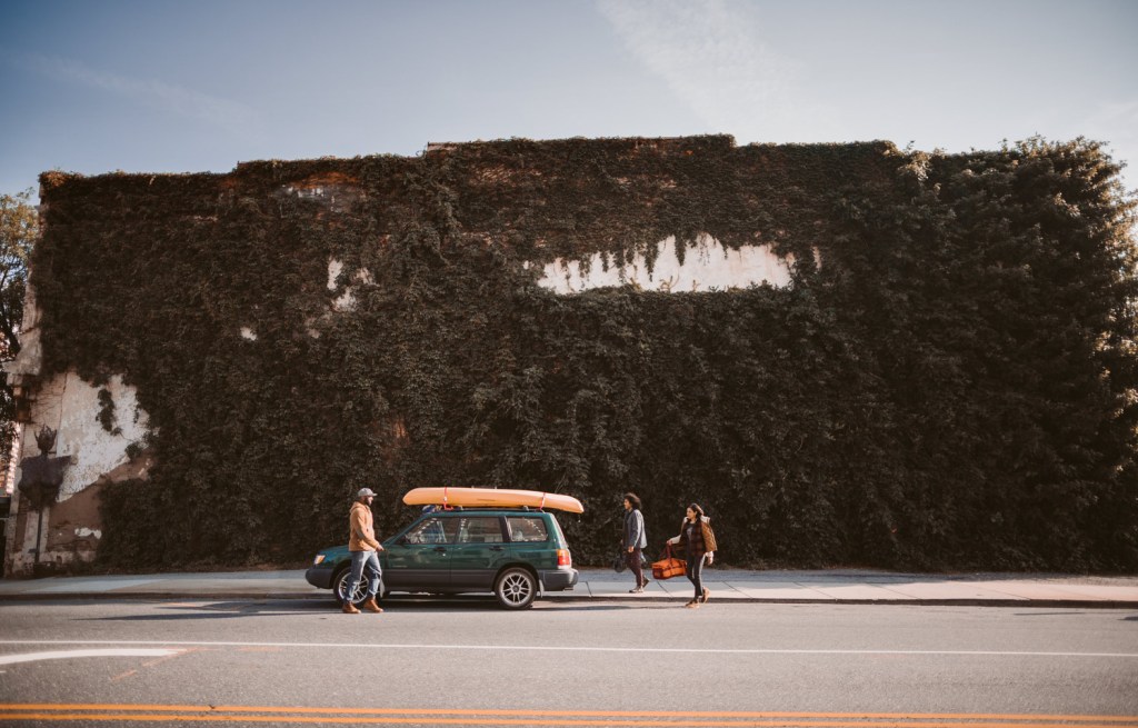 Road trippers load up ahead of another adventure.