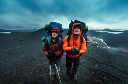 Graham and Shannon hiking in Aniakchak