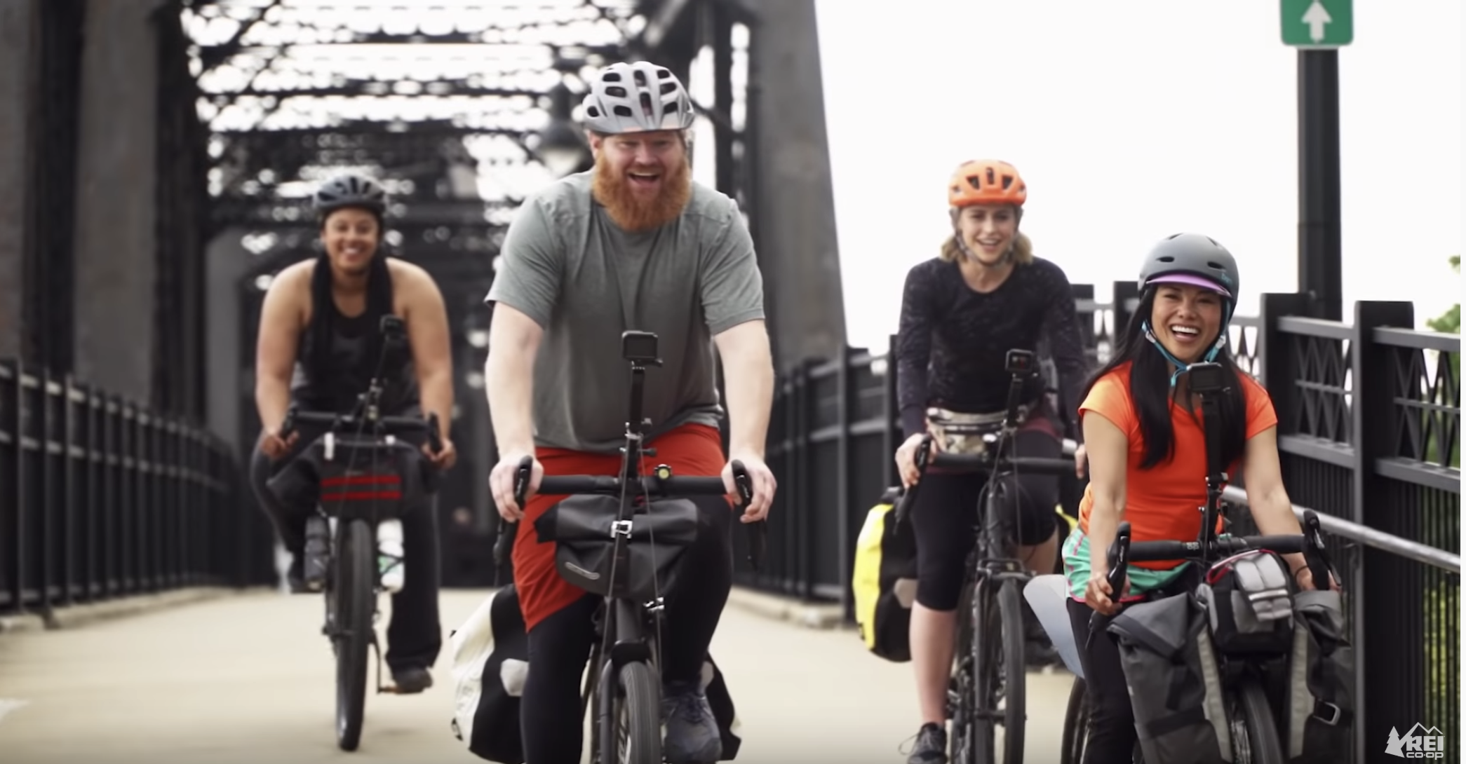 Trailheads cast bikepacking over an urban bridge