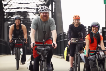 Trailheads cast bikepacking over an urban bridge