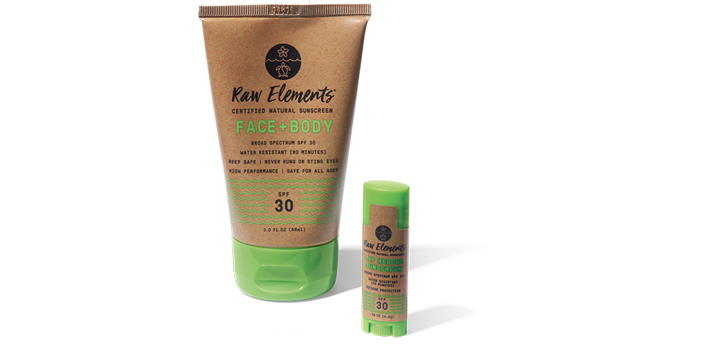 Raw Elements Sunscreen and Lip Rescue