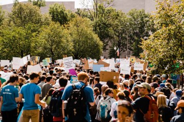 Global Climate Strike participants at the Capitol