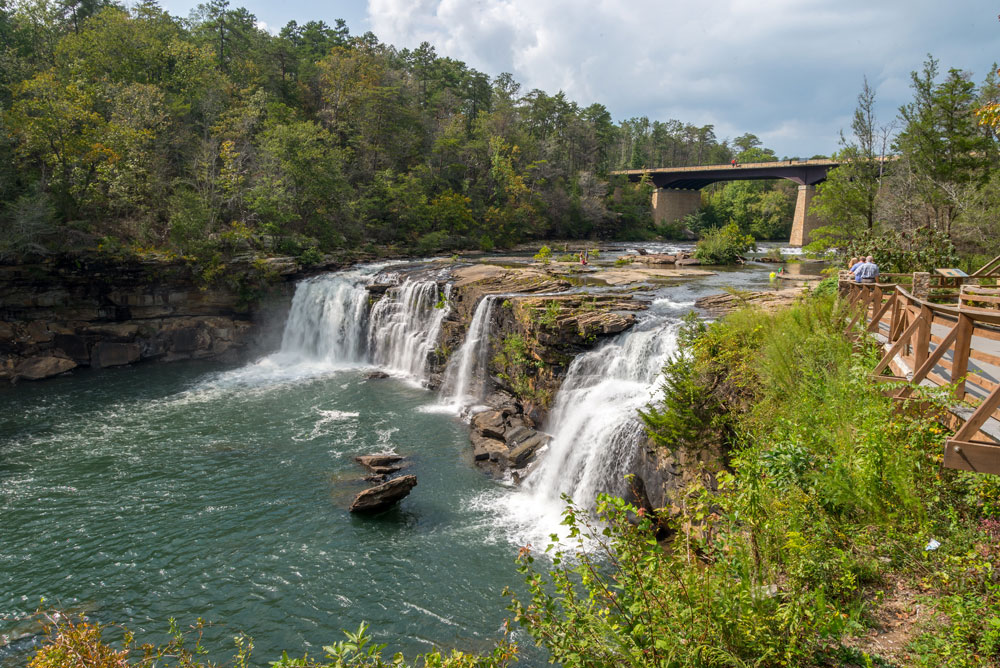 Some kayakers will run Little River Falls.