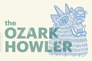 An illustration of the Ozark Howler with text overlay that says Ozark Howler and The Camp Monsters Podcast.