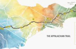 An illustration of the Appalachian Trail.