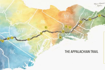 An illustration of the Appalachian Trail.