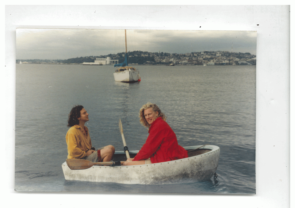 Two men in a boat 