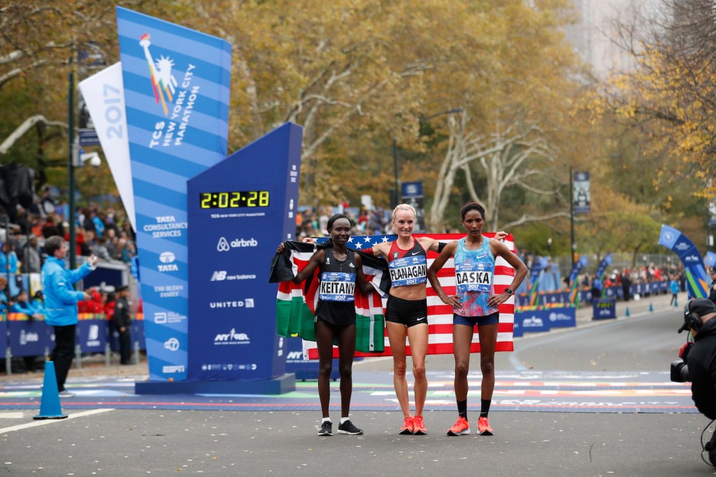 Flanagan won in New York City in 2017, ahead of Kenya's Mary Keitany and Ethiopia’s Mamitu Daska.