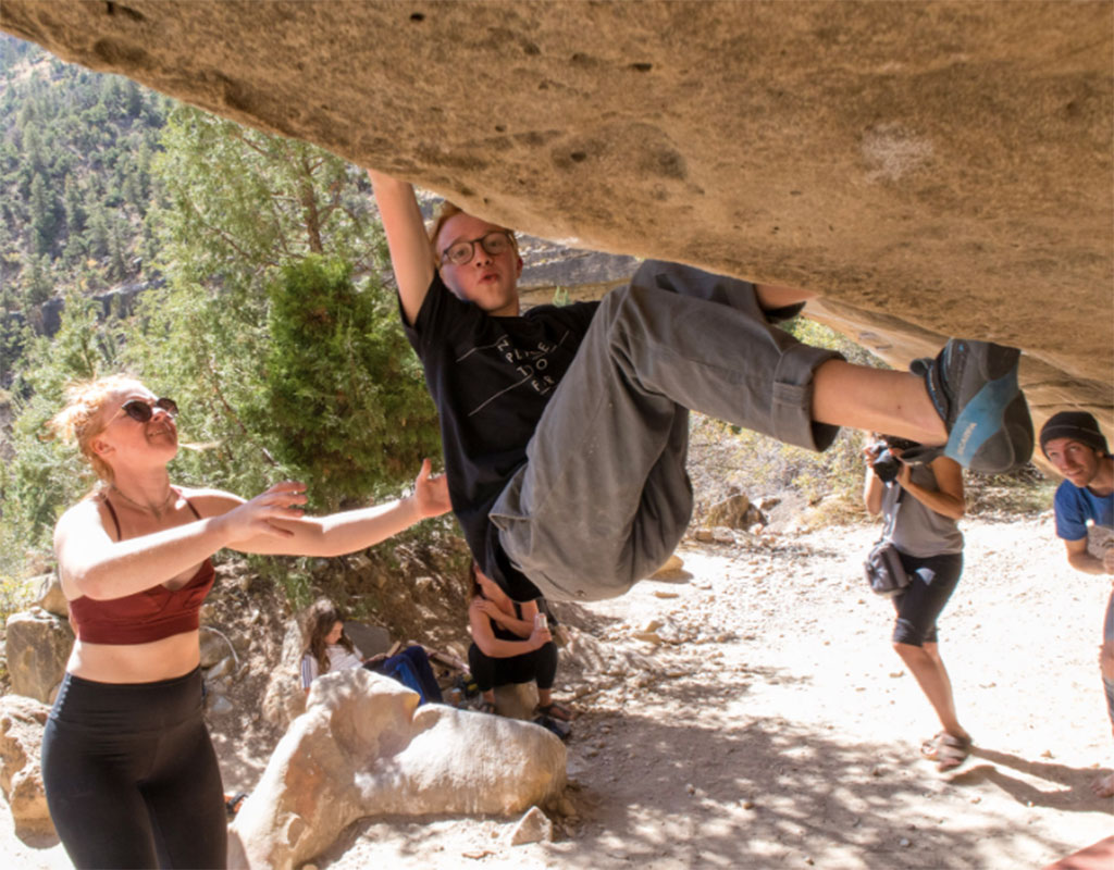 Climbers at the 2019 Joe's Valley Bouldering Festival