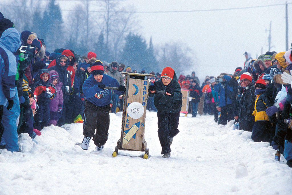 Competitors at the Trenary Outhouse Classic