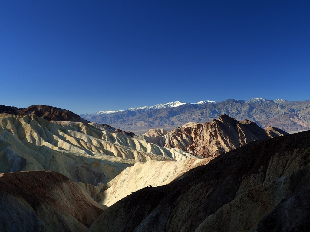 A view of hills and mountains from Red Cathedral Trail.