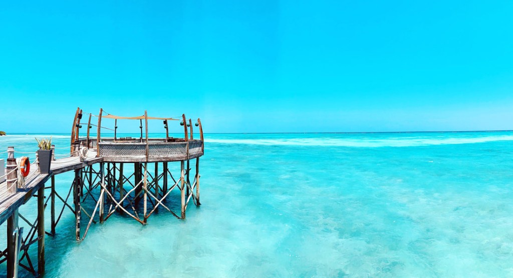 Zanzibar is famous for its turquoise waters. 