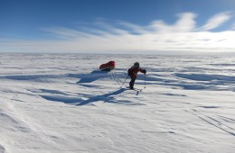 Chris Fagan skiing in Antarctica