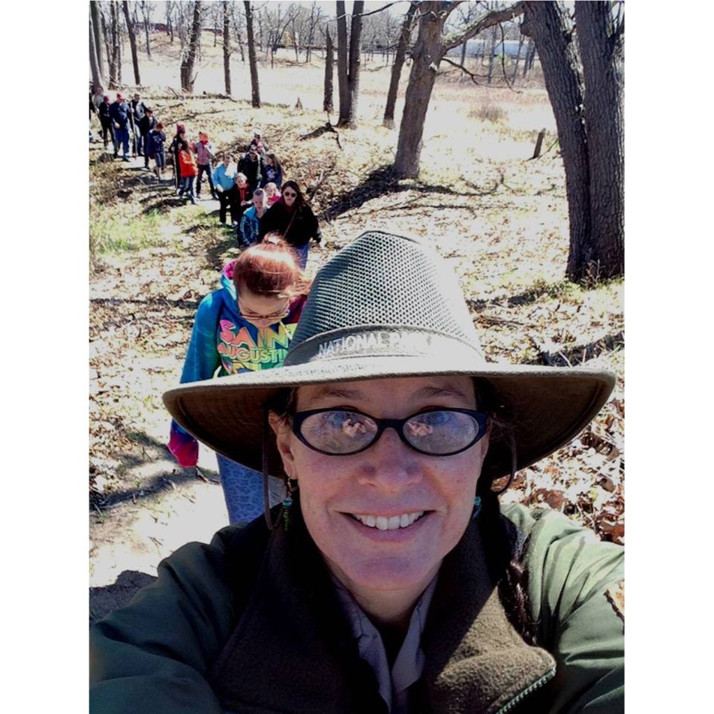 Kim Swift, Chief of Environmental Education, leads a group of students on one of the variety of educational programs on offer (for people of all ages) at Indiana Dunes National Park.