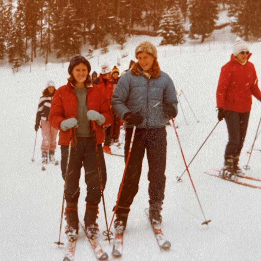 Kay Thomas and her traveling buddy Jocelyn sport their DIY