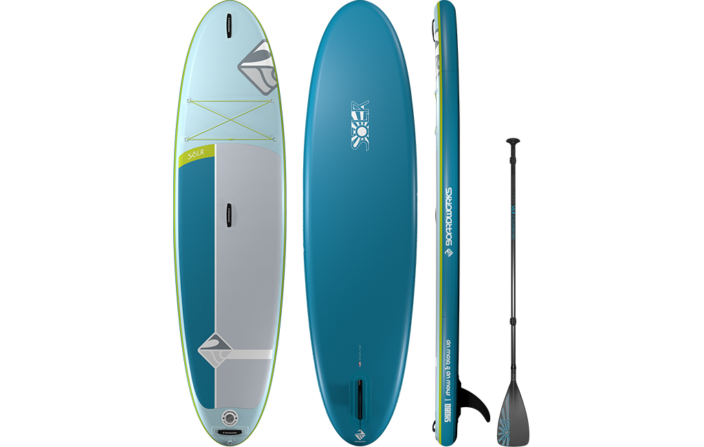 Boardworks SHUBU Solr with Paddle Stand Up Paddle Board with Paddle, 10′6″