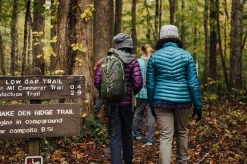 Hikers in Great Smoky Mountains National Park