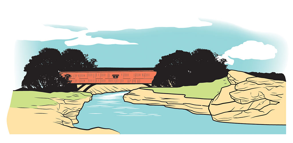 Illustration of Turkey Run State Park