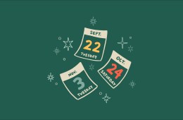 Illustration of three calendars with important dates on them.