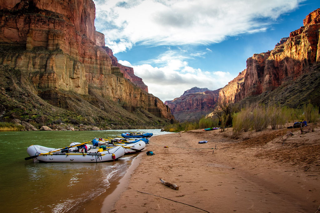 Rafts on the Colorado River