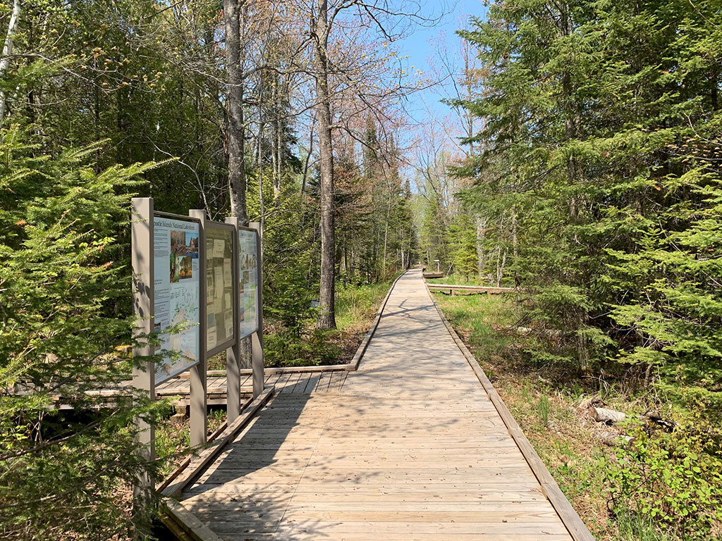 An ADA boardwalk at Apostle Islands National Lakeshore, Wisconsin