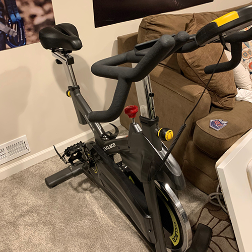 Stationary bike.