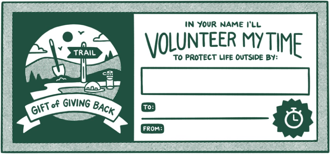 A gift certificate for volunteering time.