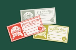 Illustration of three gift certificates.