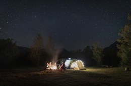 Campsite at night
