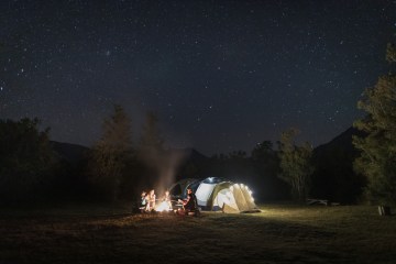 Campsite at night