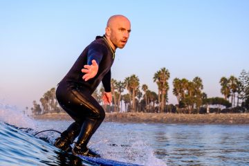 Christophe Zajac-Denek surfing a wave