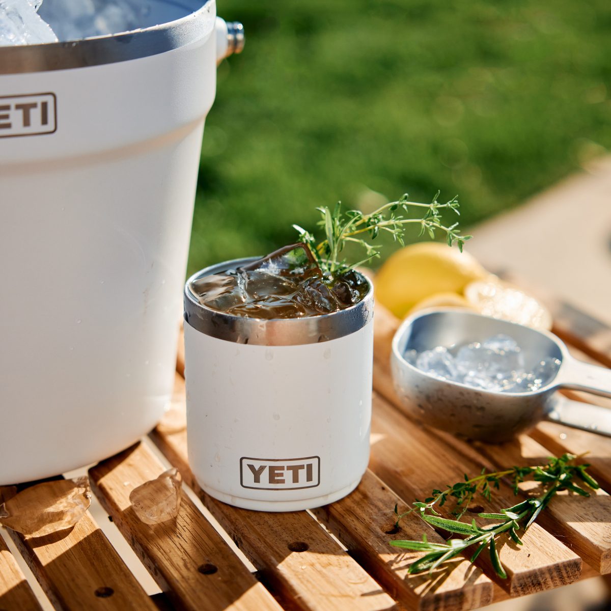 Photo of a cocktail in a Yeti camp cup.