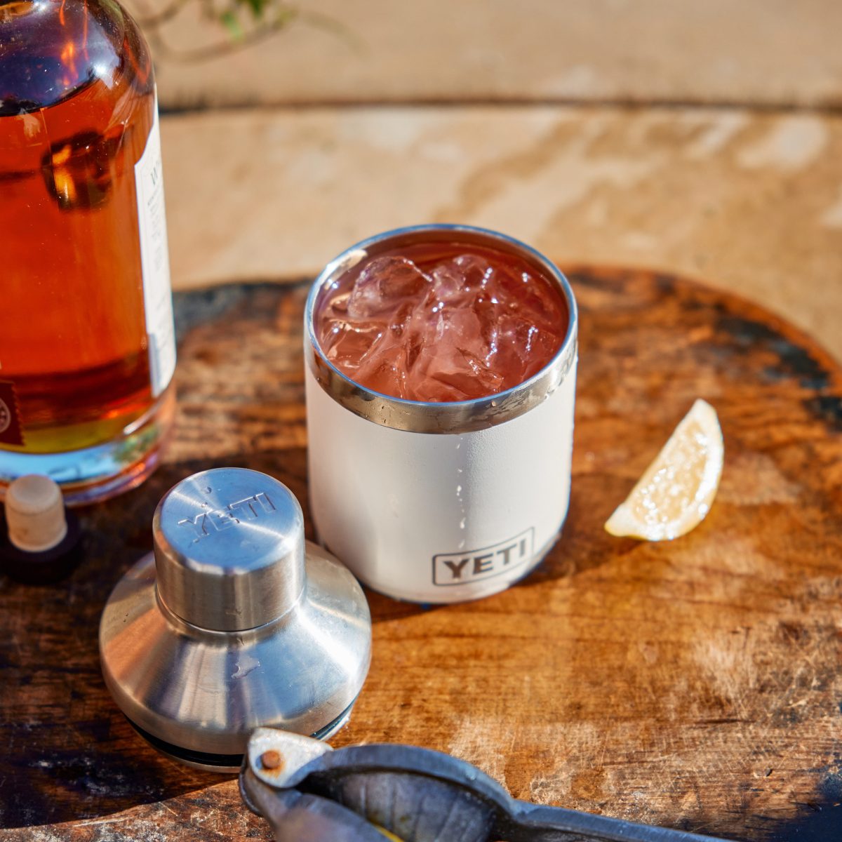 Photo of a cocktail in a Yeti camp cup.