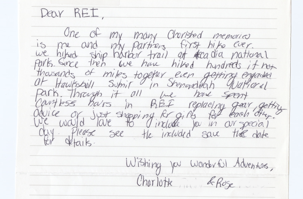 A small piece of lined notebook paper with a hand-written note on it