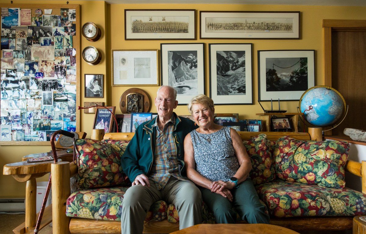 Jim Whittaker and his wife, Dianne Roberts, photographed at their home in Port Townsend, Washington.